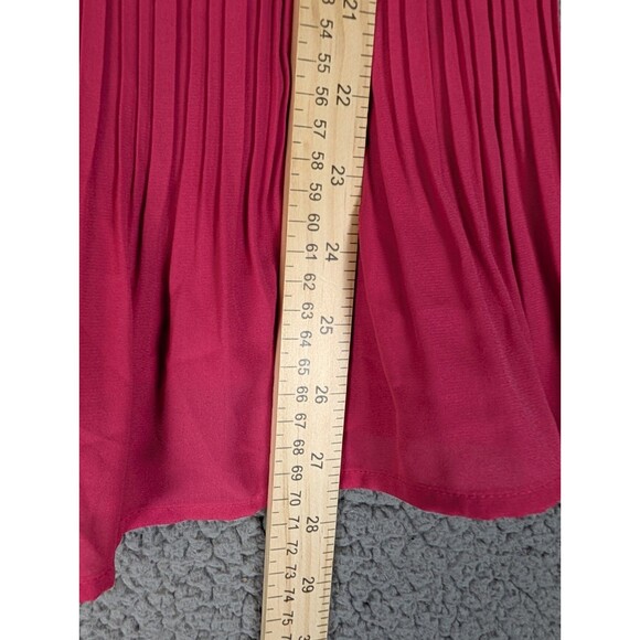 NWT Bibi Pleated Tank Top Lace Top Size Small Spaghetti Straps Raspberry Pink - Picture 13 of 14